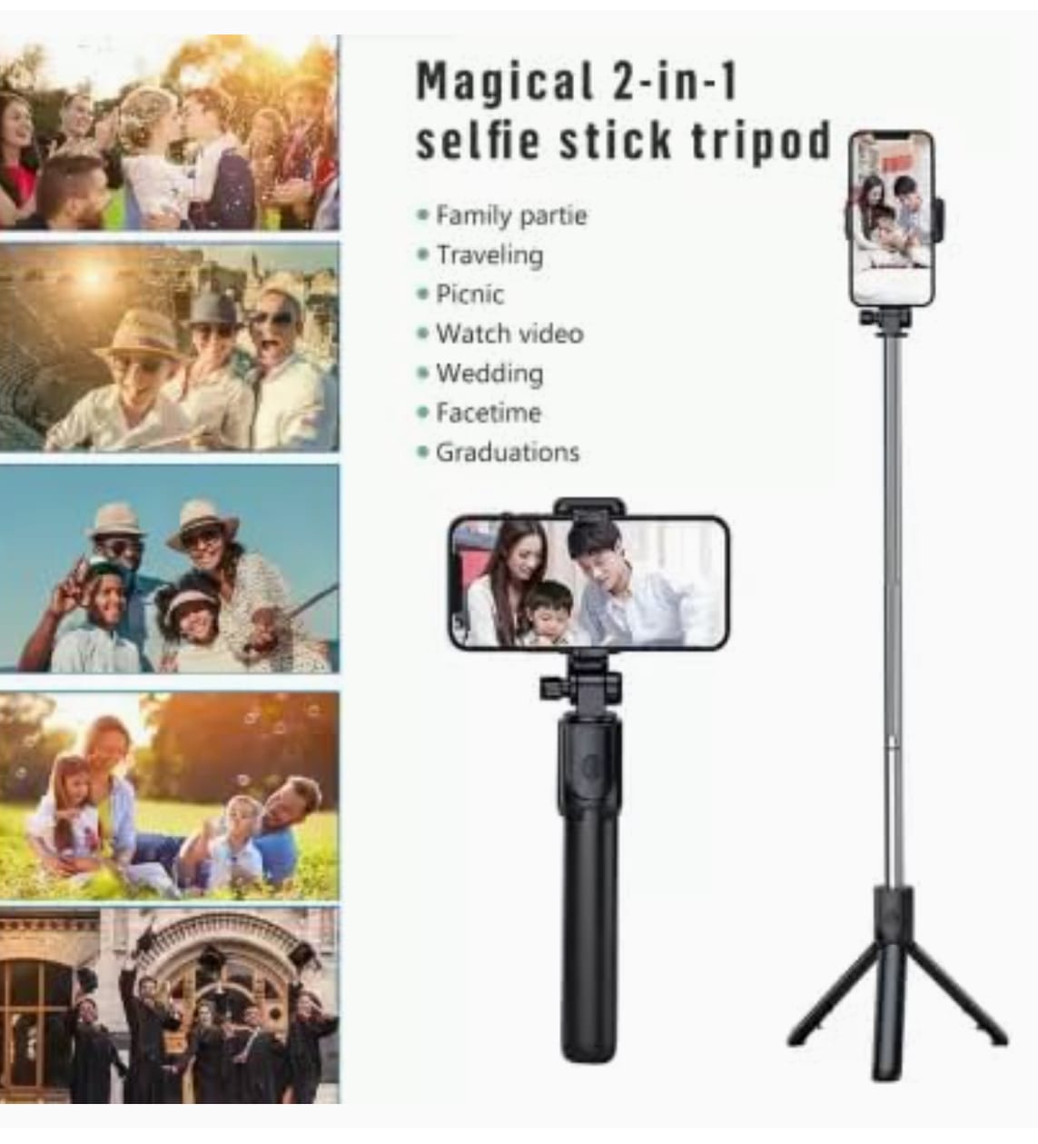 SELFIE STICK TRIPOD 3 en 1