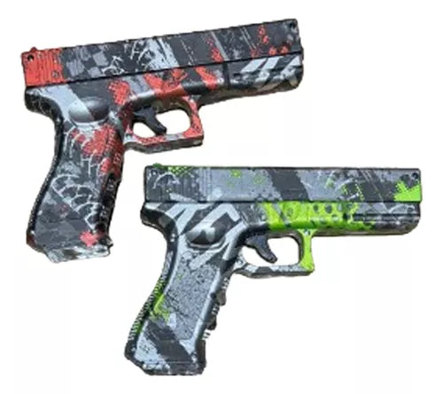 Pistola con balines de hidrogel